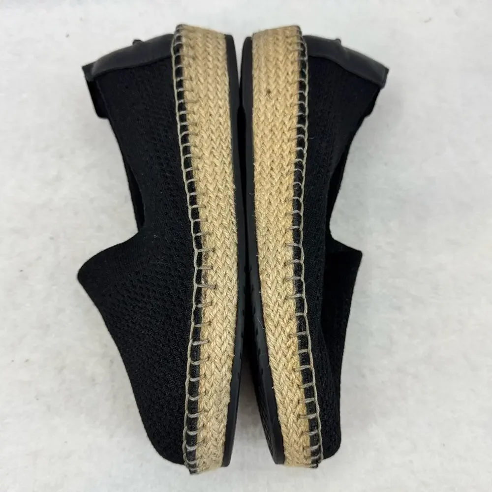 EUC Cole Haan Cloudfeel Stitchlite Women’s Espadrilles Shoes Black & Tan size 6